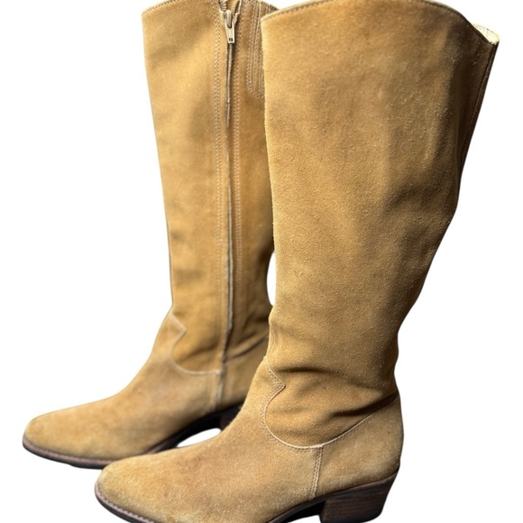 👢 Matisse Gunslinger Tan Suede Knee High Western Cowboy Boots 7.5 👢 - Picture 5 of 8